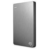 Seagate Backup Plus Slim 2TB tragbare externe Festplatte, 2.5 Zoll, USB 3.0, PC & Mac, silber, inkl. 2 Jahre Rescue Service, Modellnr.: STDR2000201