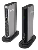 Plugable Thunderbolt 3 Dock, Ladefunktion, kompatibel mit MacBook Pro und spezifischen Windows-Laptops (unterstützt DisplayPort oder HDMI bis zu 4K 60, Gigabit Ethernet, Audio, 5 USB 3.0 Ports)