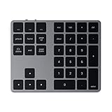 SATECHI Bluetooth Extended Numeric Keypad – Schlanker, wiederaufladbarer Ziffernblock mit 34 Tasten – Für M2/ M1 MacBook Pro/Air, M2/ M1 iPad Pro/Air, M2 Mac Mini, iMac M1 (Space Grau)