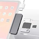 HyperDrive USB C Hub 6-in-1, Dongle mit PD-Aufladung, 4K HDMI, USB 3.0, 3,5 mm Kopfhörerbuchse, SD, Micro SD, Dock für iPad Pro 2020 2019, Grau