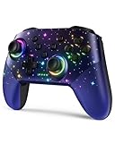 Switch Controller, Wireless Pro Controller Kompatibel mit Switch/Lite/OLED, Multi-Plattform Windows PC/IOS/Android Controller mit 9 Farben RGB-Licht/programmierbar/Bewegung/Vibration/Turbo/Wakeup